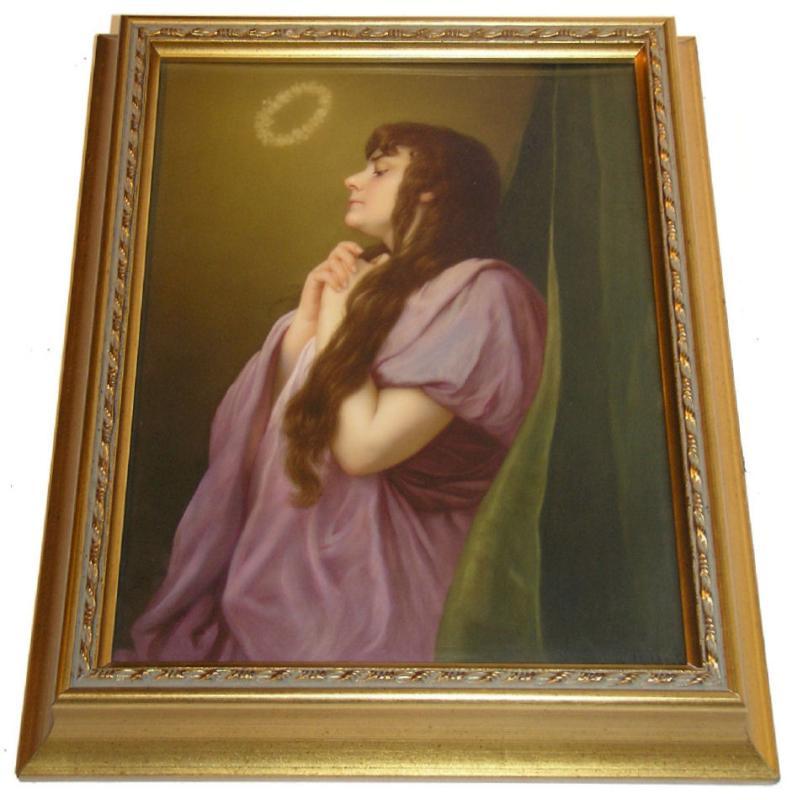 Antique KPM Portrait Plaque of The Vision After Ritter von Max