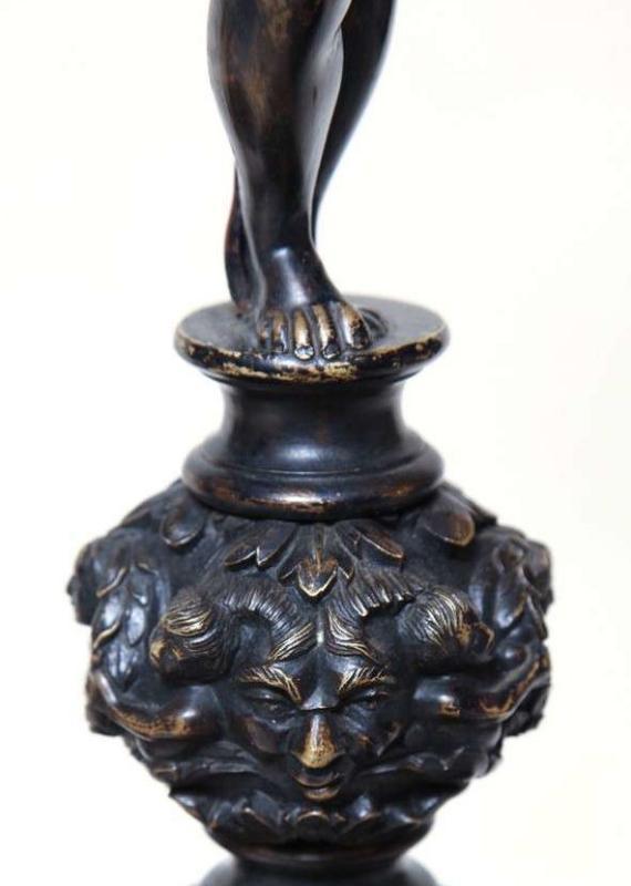 Pair Antique Renaissance Revival Bronze Table Lamps