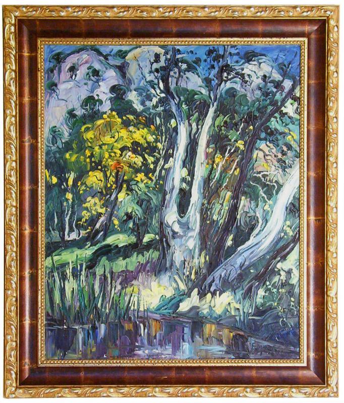 Impressionist Wooded Landscape Oil Painting by Emeric