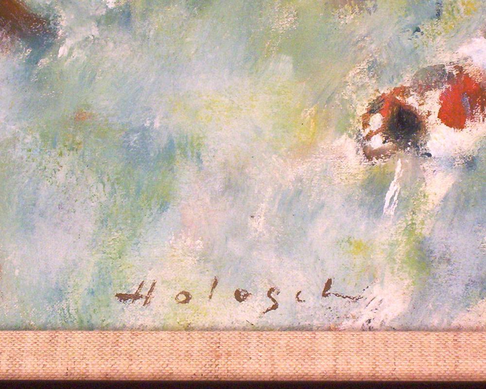 Denes de Holesch American Rodeo Horses Oil Painting