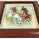 American Rodeo Horses Oil Painting by Denes de Holesch