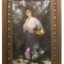 Female Portrait Oil Painting by Hungarian Georges S. Monka (1916-2001)
