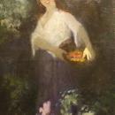 Female Portrait Oil Painting by Hungarian Georges S. Monka (1916-2001)