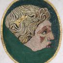 Framed Antique Roman Stone Mosaic Portrait