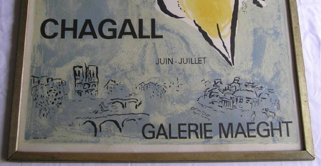 Marc Chagall Galerie Maeght Paris Poster from 1964