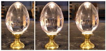 (9) Antique French Glass & Brass Orb Finials