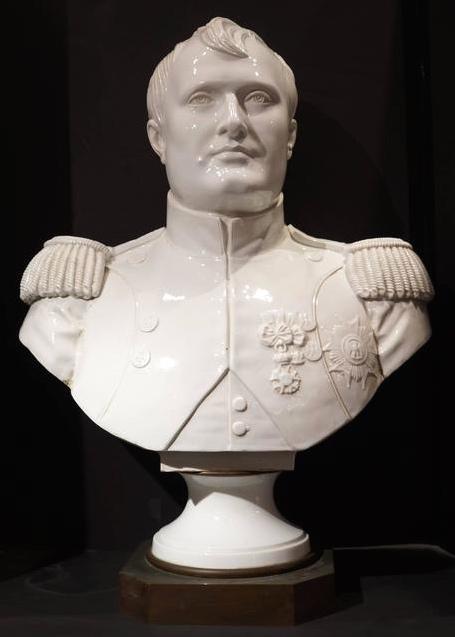 Antique Napoleon Era White Glazed Porcelain Bust from Sevres