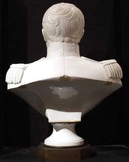 Antique Napoleon Era White Glazed Porcelain Bust from Sevres