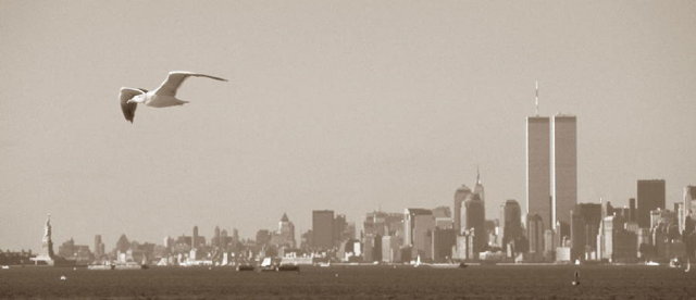 2001 Seagull & World Trade Center Limted Edition Signed Print by Piero Ribelli