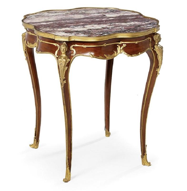 Antique French Louis XV Style Gueridon Side Table