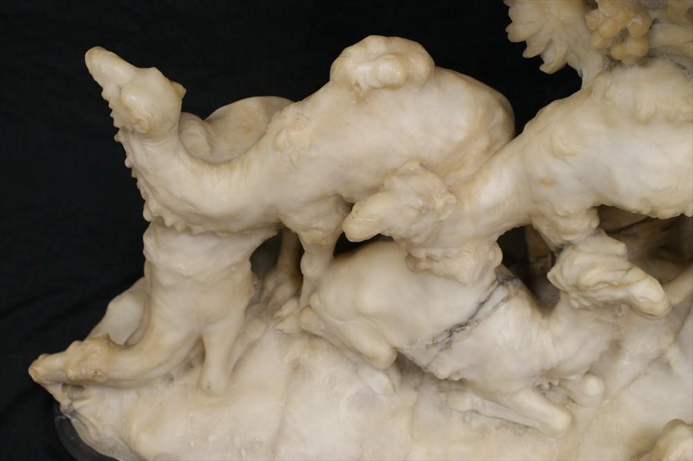 Aristide Petrilli Orientalist Figurative Alabaster Lamp Sculpture