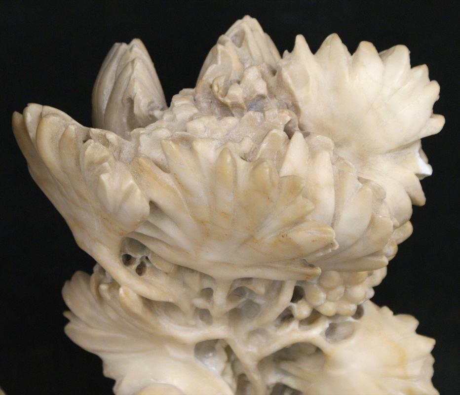 Aristide Petrilli Orientalist Figurative Alabaster Lamp Sculpture