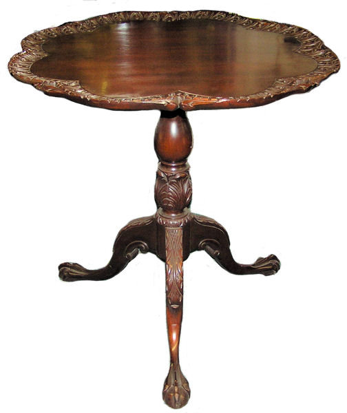Vintage Mahogany Tilt-Top Tripod Table