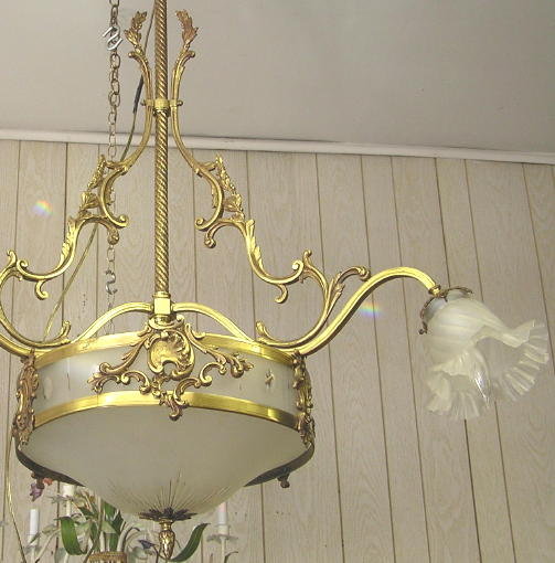 Antique French Louis XV Bronze Chandelier