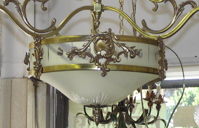 Antique French Louis XV Bronze Chandelier