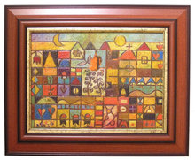 JUDIT BAK Abstract Cityscape Oil Painting