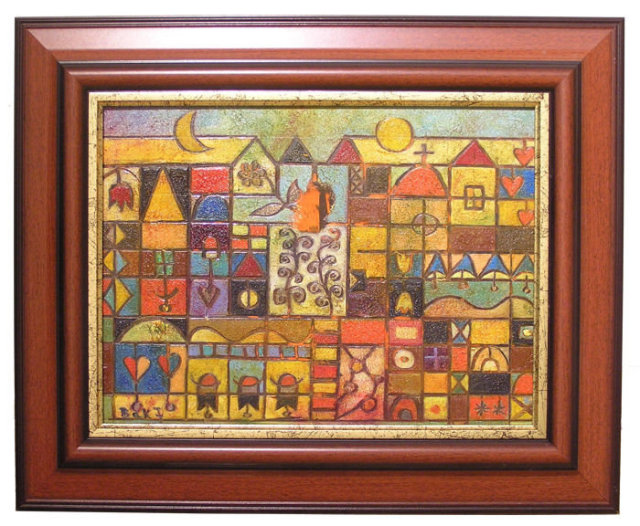 JUDIT BAK Abstract Cityscape Oil Painting