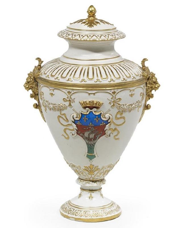 Limoges Guerin et Cie French Algerian Porcelain Vase