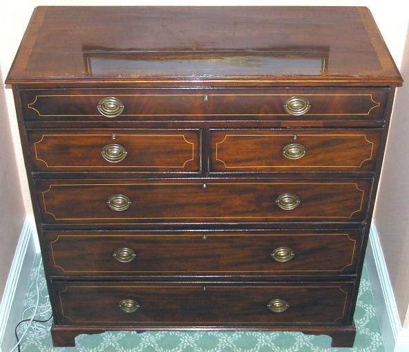 Antique American Chippendale Federal Mahogany Chest