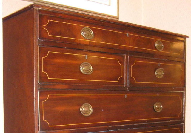 Antique American Chippendale Federal Mahogany Chest