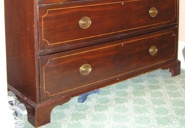 Antique American Chippendale Federal Mahogany Chest