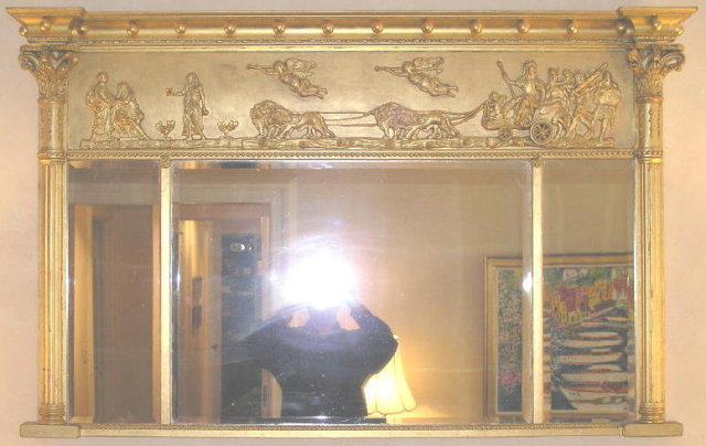 Regency Giltwood Classical Overmantel Mirror
