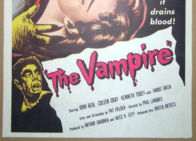 '57 THE VAMPIRE 1 Sheet Poster Board