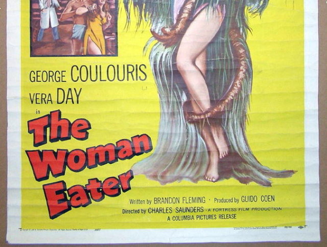 THE WOMAN EATER 1 Sheet Poster Board