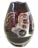 Ohrstrom Orrefors Girl and Dove Ariel Vase