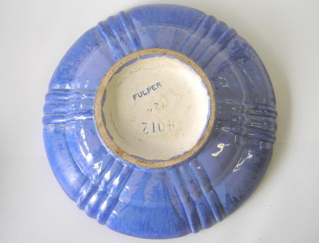 Fulper Blue Ceramic Charger / Plate