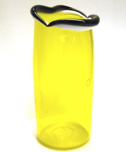 Venini FULVIO BIANCONI Yellow Lips Vase