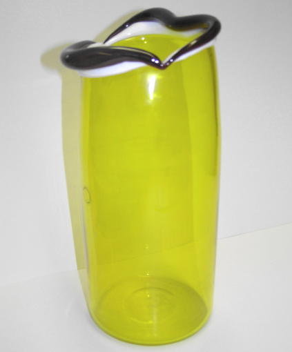 Venini FULVIO BIANCONI Yellow Lips Vase