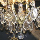 French 8-Light Crystal Electrified Chandelier
