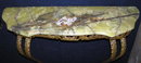 Neoclassical Onyx & Brass Wall Console Table