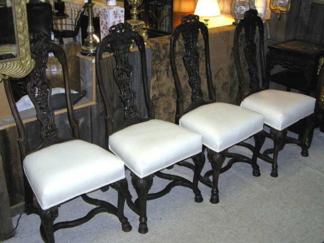 Set 4 Portuguese Queen Anne Style Chairs