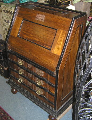 Vintage Goa Anglo-Indian Fall-Front Bureau Desk