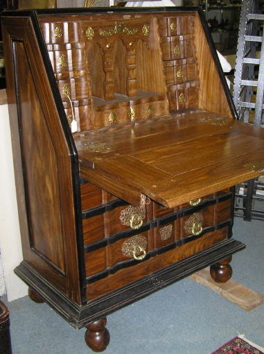 Vintage Goa Anglo-Indian Fall-Front Bureau Desk