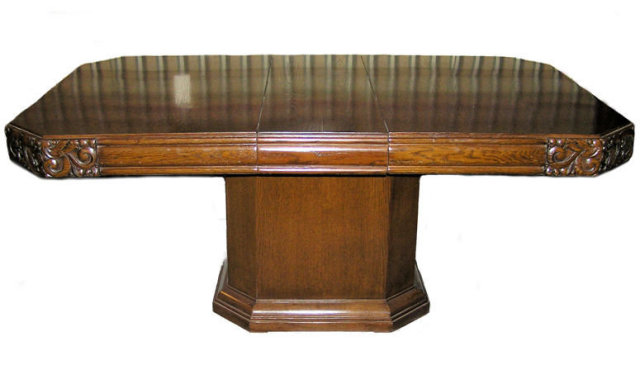 French Art Deco Walnut Dining Table