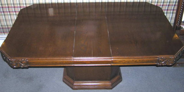 French Art Deco Walnut Dining Table