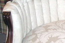 Victorian White Upholstered Settee Sofa