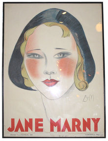 1930 Jane Marny 46x62 Poster by Jean Don