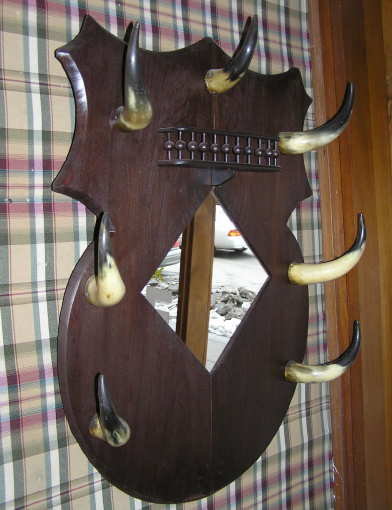 Vintage Western Mirror w Bull Steer Horns
