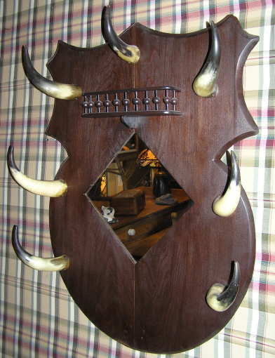 Vintage Western Mirror w Bull Steer Horns