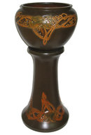 Large Roseville Rosecraft Jardiniere & Stand