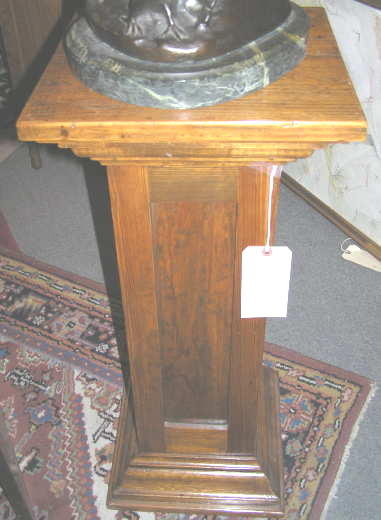 Antique Pine Art Pedestal or Plant Stand