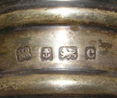 Pair English JHM Silver & Glass Oil Lamps