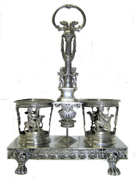 Napoleonic French Sterling Cruet Stand