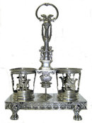 Napoleonic French Sterling Cruet Stand