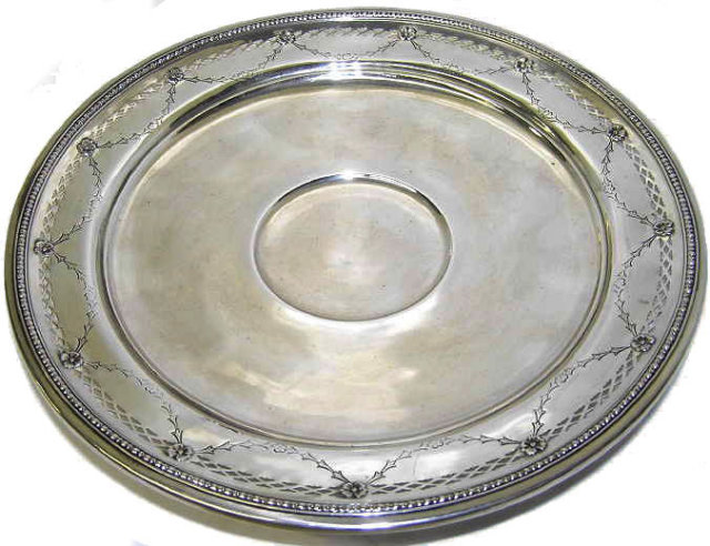Sterling Silver Neoclassical Cabinet Plate