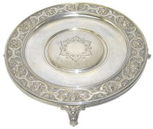 German Classical Repousse Silver Platter